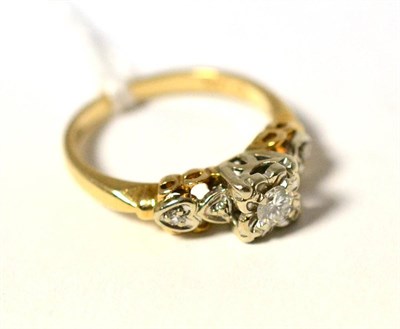 Lot 12 - A diamond ring, the band stamped 14K