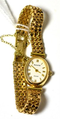 Lot 42 - A lady's 9ct gold Accurist wristwatch