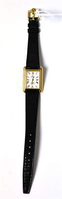 Lot 51 - A lady's gold plated wristwatch, signed Omega De Ville