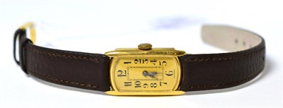 Lot 53 - An 18ct gold wristwatch, 1924