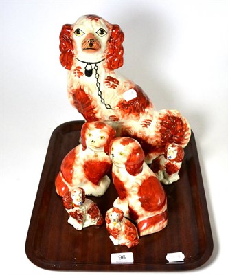Lot 96 - Two pairs of Staffordshire dogs and two single dogs