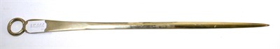Lot 139 - A large silver meat skewer