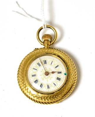 Lot 177 - A lady's fob watch, case stamped 18K