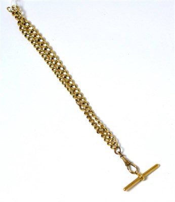 Lot 192 - Curb link watch chain, stamped 18
