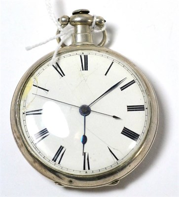 Lot 303 - An open faced Chinese duplex pocket watch