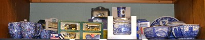 Lot 335 - A group of Ringtons collectable items including blue and white ceramics, Dinky boxed vehicles,...