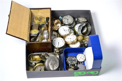 Lot 394 - Two pocket watches with cases stamped 925 and 0.935, two lady's wristwatches stamped 9ct,...