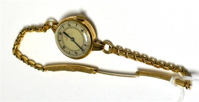 Lot 401 - An 18ct gold ladies Omega wristwatch