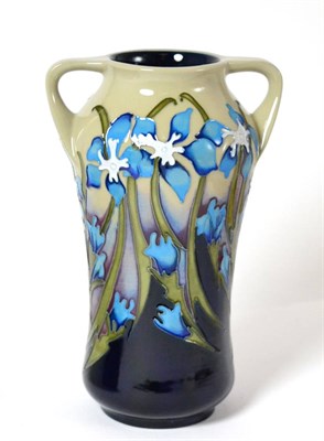 Lot 430 - A modern Moorcroft ";Gentian"; 375/7 vase numbered 5/100 (boxed)