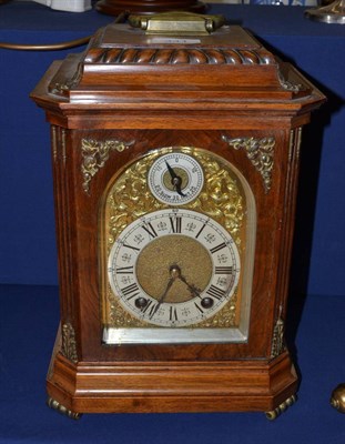 Lot 441 - A quarter striking mantel clock, movement stamped Lenzkirch