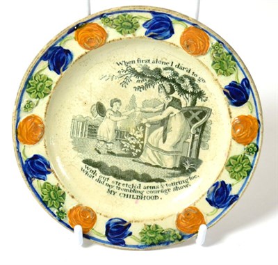 Lot 478 - An early 19th century pearlware plate