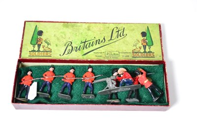 Lot 483 - A collection of Britains and other lead figures in Britains box