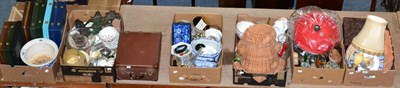 Lot 1009 - Six boxes containing an assortment of miscellaneous ceramics, glass, collector plates,...