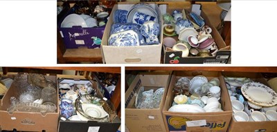 Lot 1010 - Twelve boxes of assorted ceramics and glass including part dinner and tea wares, Japanese egg shell