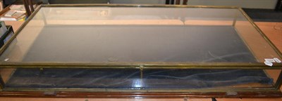 Lot 1054 - Glass framed and brass mounted table top bijouterie cabinet