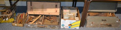 Lot 1063 - Four boxes of tools and a quantity of screws and nails