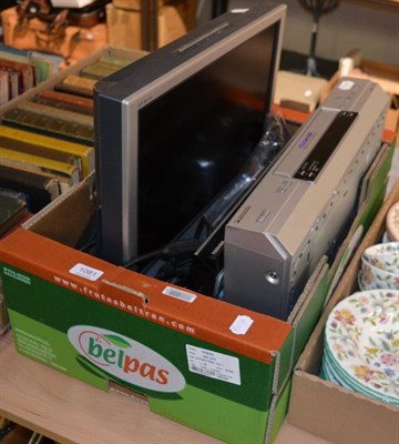 Lot 1081 - A Sony television, with DVD player, VHS player, digital box, leads and remotes etc