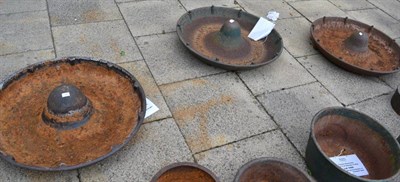 Lot 1169 - Three metal circular pig troughs