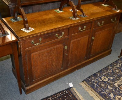 Lot 1197 - A 19th century oak sideboard