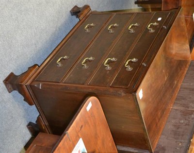 Lot 1208 - A 19th century mahogany four height chest of drawers fitted with a dressing slide