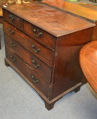 Lot 1221 - A George III mahogany four height chest of drawers