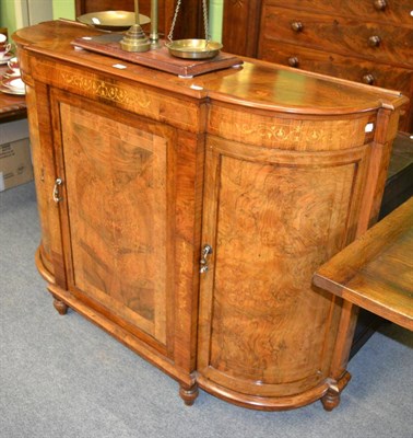 Lot 1256 - Victorian walnut breakfront credenza