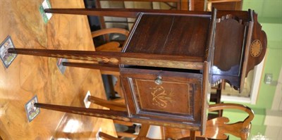 Lot 1270 - Edwardian inlaid bedside cabinet