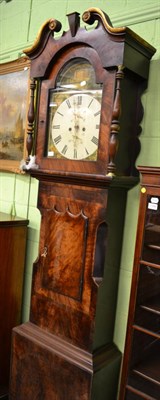 Lot 1309 - A mahogany eight day longcase clock, the arched painted dial W. Illingworth, Holbeck