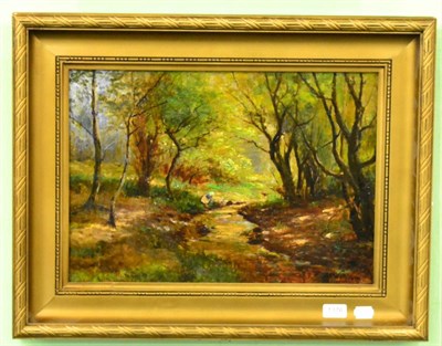 Lot 1376 - Attributed to Ernest Walbourn (1872-1927) ";Lady of the Woods";, signed, oil on canvas