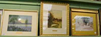 Lot 1381 - John MacWhirter RA (1839-1911) ";Lochside"; singed, watercolour and gouache, together with a...