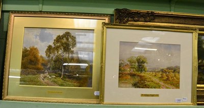 Lot 1382 - Harry Pennell (1879-1934) ";Cornfield at Soham"; signed, watercolour, together with a further...