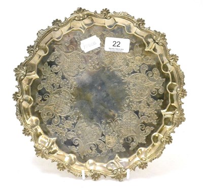 Lot 22 - A Georgian silver salver