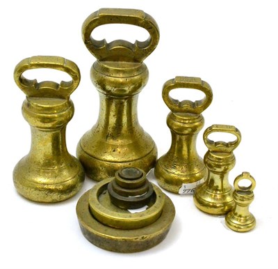 Lot 29 - Group of eleven brass weights