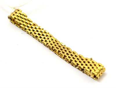 Lot 87 - A 9ct gold brick link bracelet