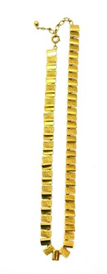 Lot 96 - A gold link necklace