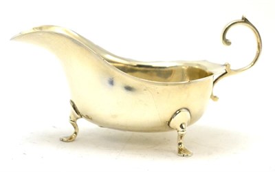 Lot 134 - A silver sauce boat, London 1907