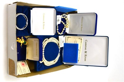 Lot 142 - A group of Camrose & Kross reproduction jewellery as worn by Jacqueline Bouvier Kennedy