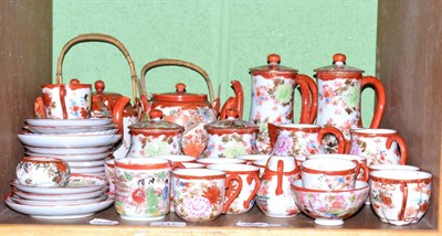 Lot 147 - A quantity of Japanese Satsuma tea and coffee wares