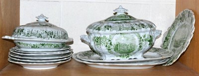 Lot 162 - A Masons part dinner set, Cambridge College pattern, circa 1830