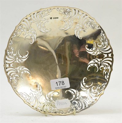 Lot 178 - A pierced footed silver dish, marked for Sheffield