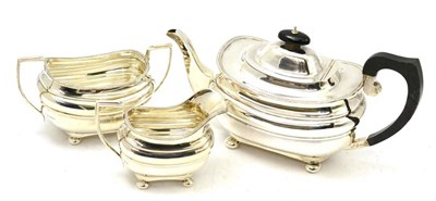 Lot 192 - Three piece silver tea service