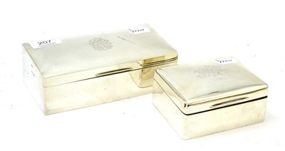 Lot 207 - Two silver cigarette boxes