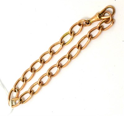 Lot 276 - A curb link bracelet - rose coloured