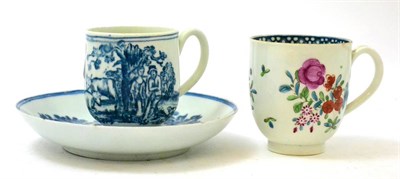 Lot 334 - Two Worcester cups and a saucer