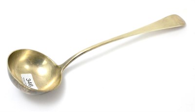 Lot 346 - A Victorian silver soup ladle, London 1890