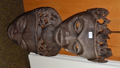 Lot 361 - An African tribal mask carving possibly Nigerian