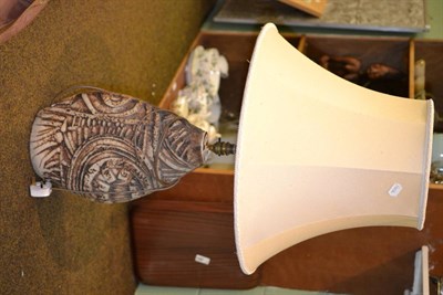 Lot 368 - A large 1970's pottery lamp