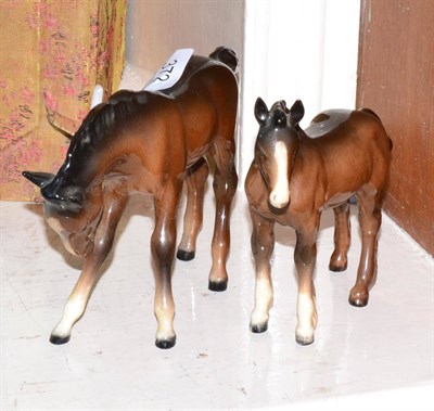 Lot 372 - Two Beswick horses