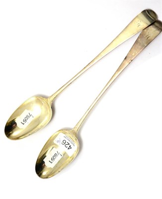 Lot 426 - A pair of early George III silver Old English serving spoons