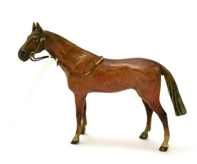 Lot 427 - An Austrian cold painted bronze horse